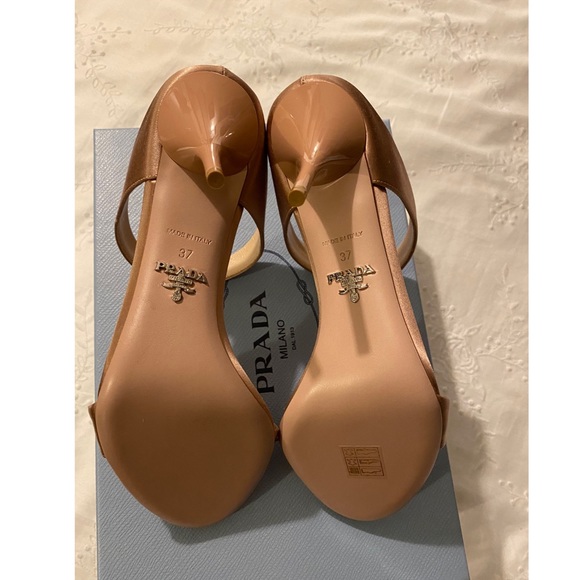 Prada Satin Heels Nude - Picture 5 of 7